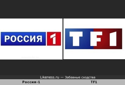 Логотипы телеканала &quot;Россия-1&quot; и французского телеканала &quot;TF1&quot;