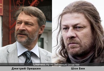 Дмитрий Орешкин похож на Шона Бина