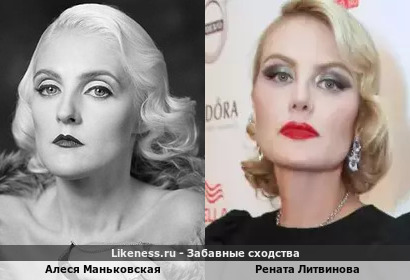 Алеся Маньковская похожа на Ренату Литвинову