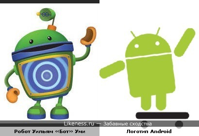 Робот Уильям «Бот» Уми похож на логотип Android