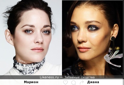 Модель Диана Молдован похожа на французскую актрису Марион Котийяр