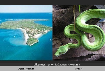 Экзотический архипелаг извивается как змея