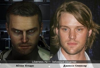 Айзек Кларк (Isaac Clarke) из игры Dead Space 2 похож на Джесси Спенсера (Jesse Spencer)