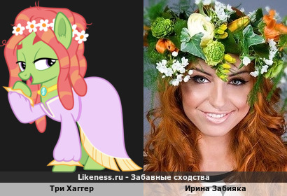 Пони Три Хаггер похожа на Ирину Забияку из группы "Чи-Ли"