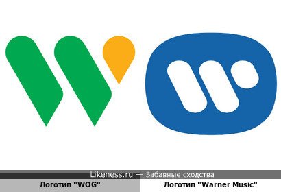 Логотип компании &quot;WOG&quot; напоминает логотип звукозаписывающего лейбла &quot;Warner Music&quot;