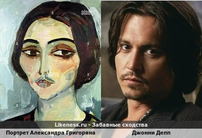 Портрет кисти Александра Григоряна отдаленно напомнил Джонни Деппа