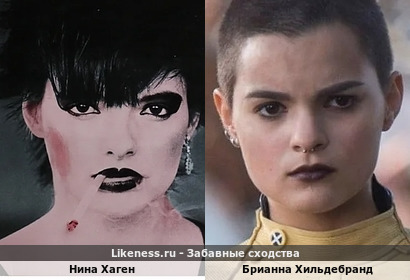 Нина Хаген на обложке своего дебютного &quot;Nina Hagen Band&quot; образом напомнила Брианну Хильдебранд в &quot;Дэдпуле&quot;