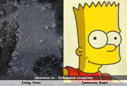 Снежный след и Барт Симпсон