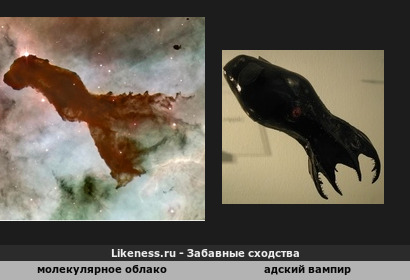 Ещё одно изображение молекулярного облака и головоногий адский вампир
