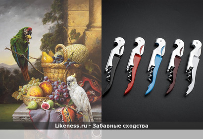 Многофункциональный штопор напоминает "Натюрморт с попугаями" Хамальян Сурен