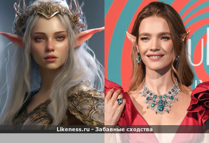 Портрет Эльфийки напоминает Эльфийскую принцессу Наталью Водянову на благотворительном Halloween Fabulous Fund Fair