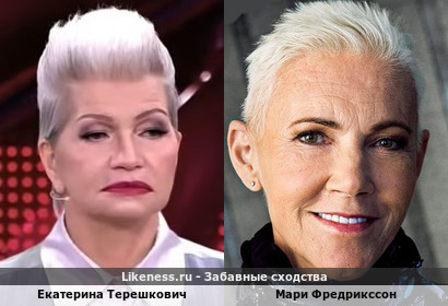 Екатерина Терешкович похожа на Мари Фредрикссон