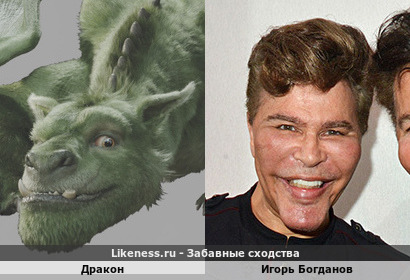Дракон из фильма Пит и его Дракон похож на Игоря Богданова