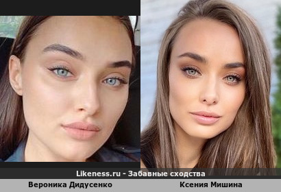 Вероника Дидусенко похожа на Ксению Мишину