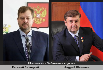 Евгений Балицкий похож на Андрея Шевелева