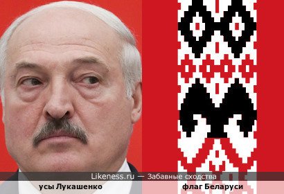 Усы Лукашенко напоминают флаг Беларуси