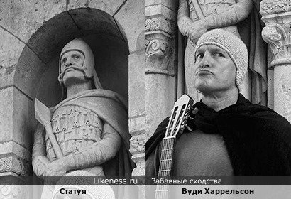 Статуя напоминает Вуди Харрельсона