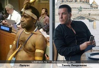 Папуас напоминает Тиля Линдемана