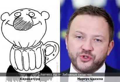 Карикатура напоминает Маргуса Цахкну