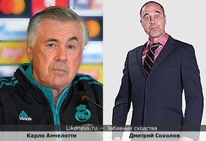 Карло Анчелотти похож на Дмитрия Соколова