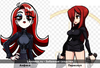 Анфиса из игры "Альтушка для скуфа" похожа на Парасоул из игры "Skullgirls"