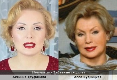 Аксинья Труфанова похожа на Аллу Будницкую