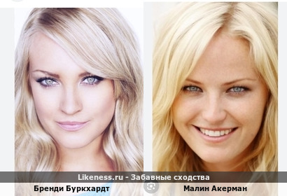 Бренди Буркхардт и Малин Акерман похожи