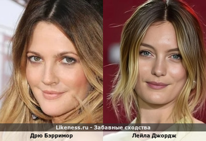 Американские актрисы Дрю Бэрримор ("Ангелы Чарли") и Лейла Джордж (бывшая жена Шона Пенна) похожи