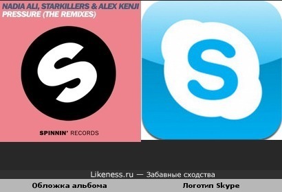 Обложка альбома Nadia Ali - Pressure (Alesso Remix) напомнила мне логотип Skype