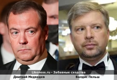 Дмитрий Медведев похож на Валдиса Пельша