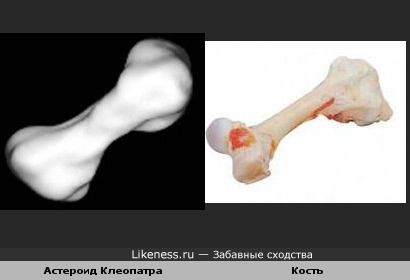 Астероид Клеопатра по форме похож на кость