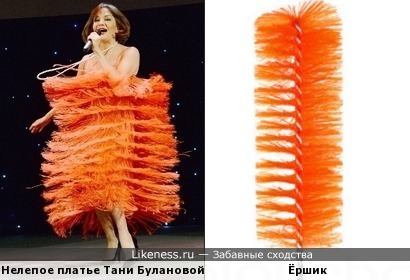 Платье Татьяны Булановой похоже на ёршик