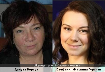 Стефания-Марьяна Гурская похожа на Дануту Борсук