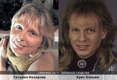 Татьяна Назарова похожа на Криса Кельми