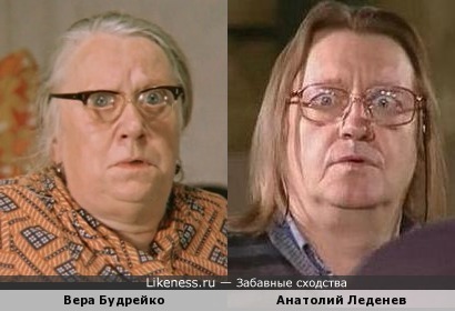 Анатолий Леденёв похож на Веру Бурдейку