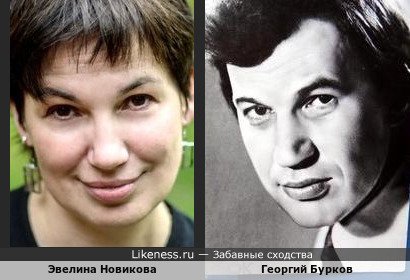 Эвелина Новикова похожа на Георгия Буркова