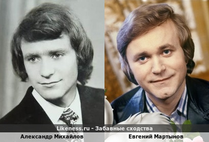 Александр Михайлов похож на Евгения Мартынова