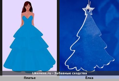 Платье напоминает ёлку