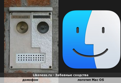 Домофон и логотип операционной системы Apple &quot;Mac OS&quot;