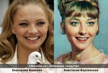 Екатерина Вилкова похожа на Анастасию Вертинскую