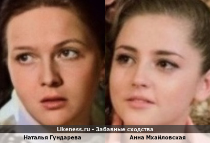 Наталья Гундарева похожа на Анну Михайловскую
