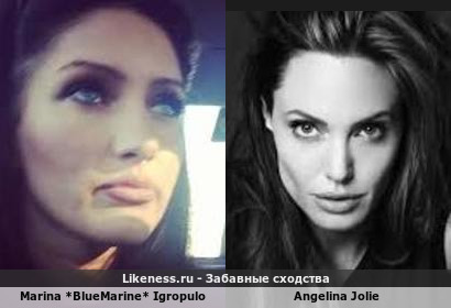 Marina *BlueMarine* Igropulo напоминает Angelina Jolie