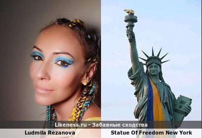 Ludmila Rezanova напоминает Statue Of Freedom New York