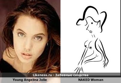 Young Angelina Jolie напоминает NAKED Woman