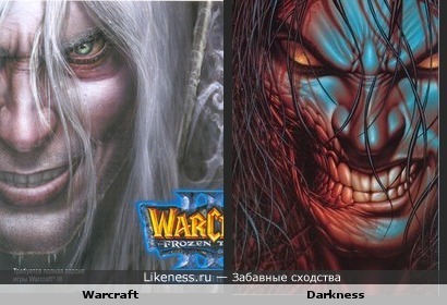 Обложка игры Warcraft и обложка комикса Darkness
