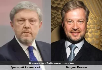 Григорий Явлинский похож на Валдиса Пельша