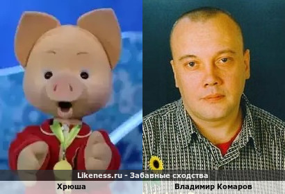 Хрюша похож на Владимира Комарова