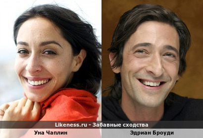 Уна Чаплин похожа на Эдриана Броуди