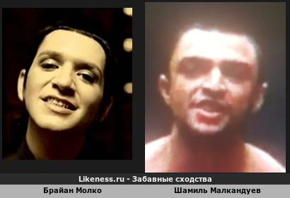 Брайан Молко похож на Шамиля Малкандуева