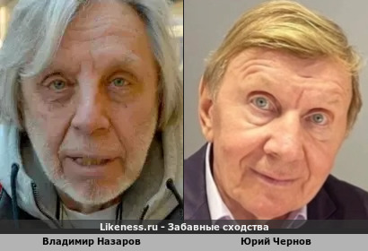 Владимир Назаров похож на Юрия Чернова (Все время, думаю и путаю с актером и думаю похожи на Братья)